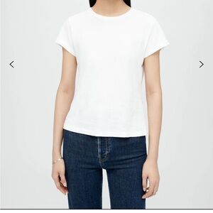 RE/DONE HANES 1960S SLIM TEE SMALL OPTIC WHITE